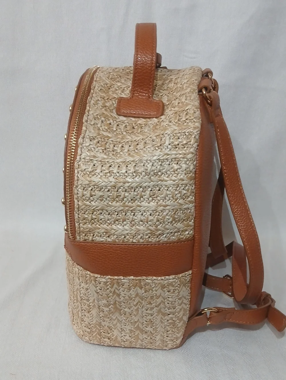 Steve Madden Woven Straw Mini Backpack NWOT